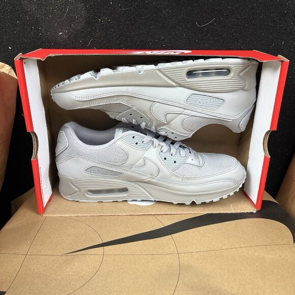 NEW Nike Air Max 90 “Recraft” Triple Wolf Grey CN8490 001 Men Size 12 - Picture 6 of 6